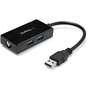 Startech Adaptador de Red USB 3.0 con Hub USB de 2 Puertos y Ethernet Gigabit USB31000S2H