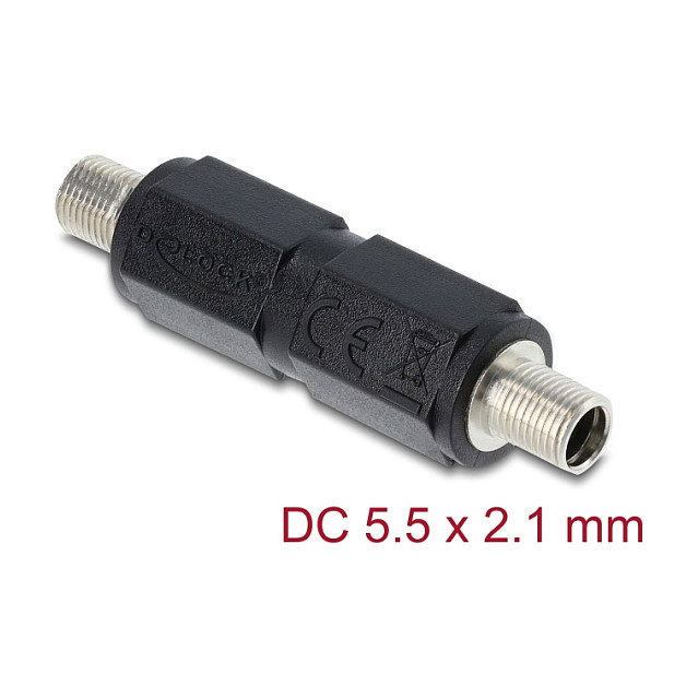 DeLOCK Adaptador DC 5,5 x 2,1 mm Hembra a Hembra con Rosca 90941 DeLOCK Adaptador DC 5,5 x 2,1 mm Hembra a Hembra con Rosca 90941