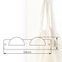 GSC Evolution Percha de acero inoxidable con doble pomo ABS cromado 280x50mm