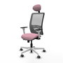 PIQUERAS Y CRESPO Silla de oficina Zulema Rosa y Gris con mecanismo Sincro/Traslack