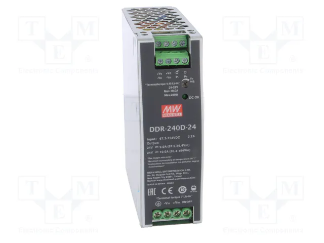 MEAN WELL DDR-240D-24 Convertidor DC/DC 240W 24VDC