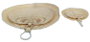 DKD Home Decor Set de 4 Decoraciones de Pared de Bambú Diseño Abanico