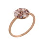 Adore Anillo Shimmer SM Metallic Pave Disc RG con Cristales Swarovski Tamaño 55 Rosa