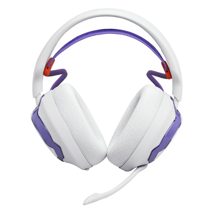 JBL Quantum 650 Auriculares Gaming Inalámbricos Over-Ear, Blanco, con Receptor USB-C y Micrófono Extraíble, 60h Batería