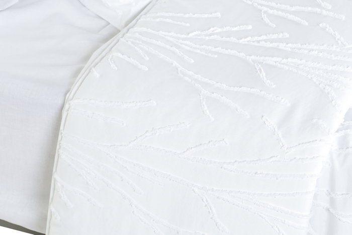 DKD Home Decor Colcha Boho Blanco 260 x 180 cm Poliester