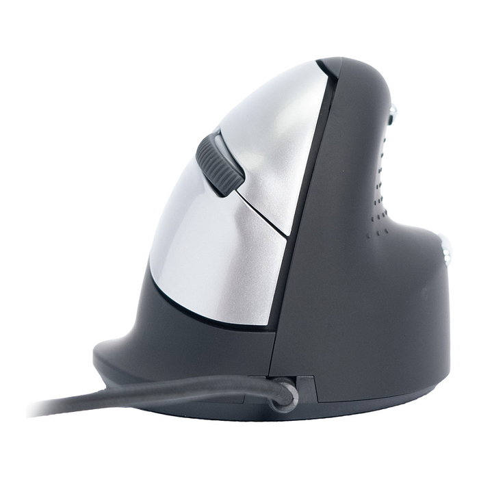 R-Go R-Go HE Break Ratón Ergonómico para Mano Derecha, Óptico 2400 DPI, USB, Negro, Software de Pausa, Cable 1.82 m, Tamaño Mediano (175-195 mm), Retail
