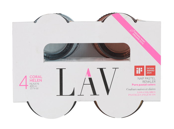 LAV Set 4 Vasos Helen 400 cc Color (7 x 14,3 x 7 cm) (6 Cajas)