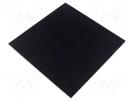 ORNO Panel decorativo de plexiglass PMMA negro mate