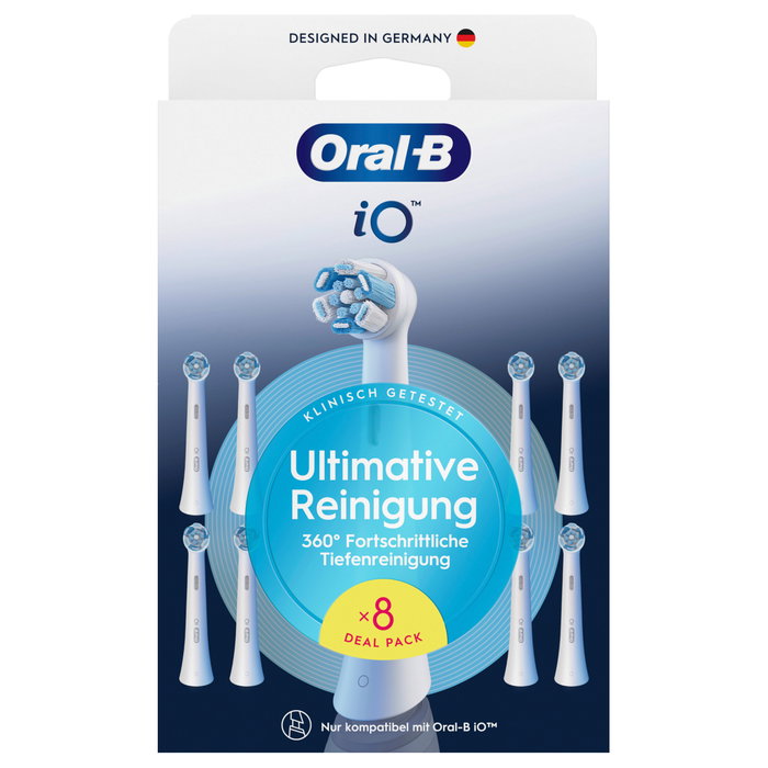 Braun Oral-B iO Ultimate Clean Cabezales de Repuesto Pack de 8 Braun Oral-B iO Ultimate Clean Cabezales de Repuesto Pack de 8