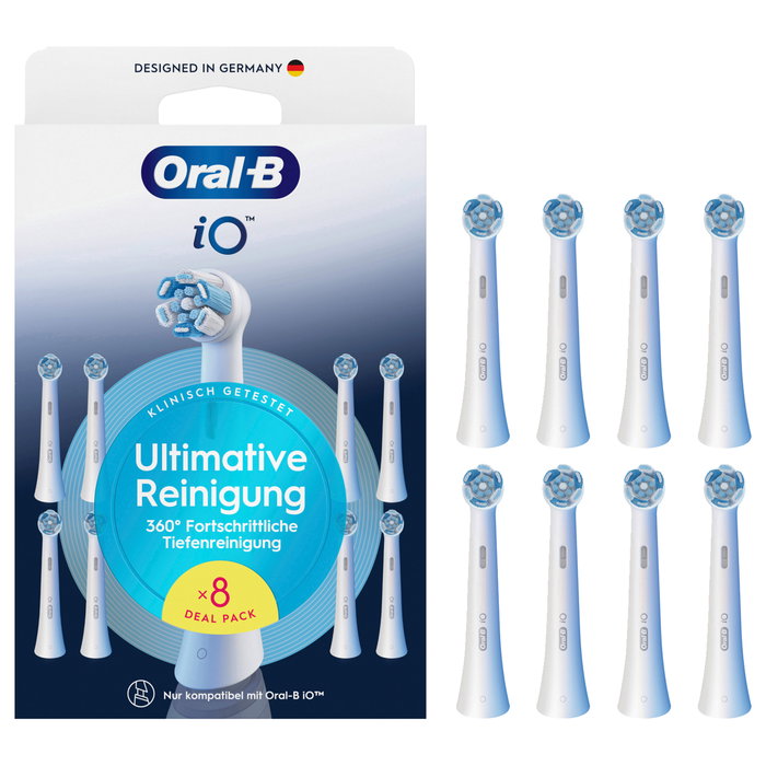 Braun Oral-B iO Ultimate Clean Cabezales de Repuesto Pack de 8 Braun Oral-B iO Ultimate Clean Cabezales de Repuesto Pack de 8