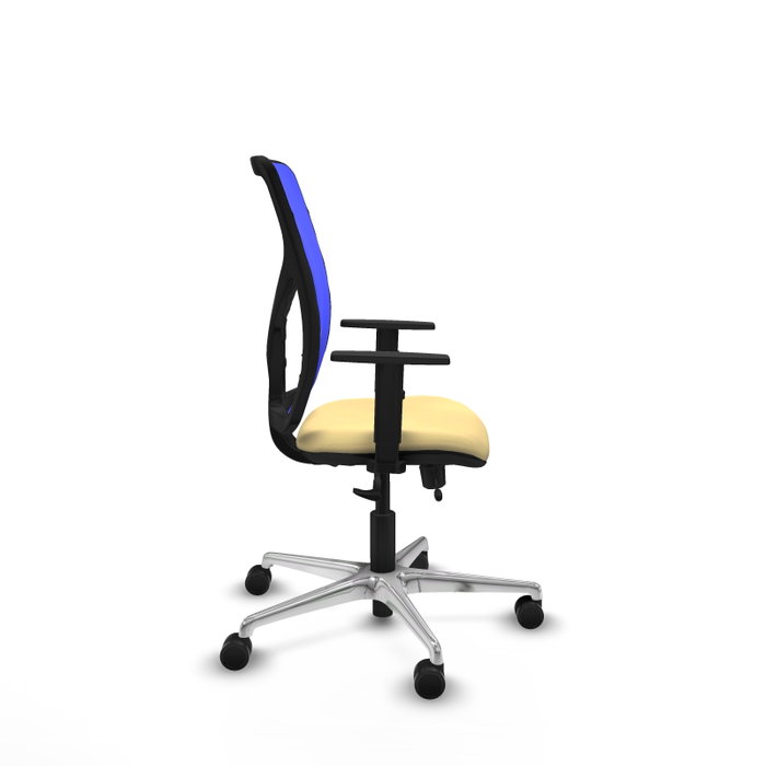 PIQUERAS Y CRESPO Silla de oficina Motilla Crema y Azul