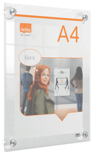 Nobo Portapóster Acrílico Transparente A4 Removible