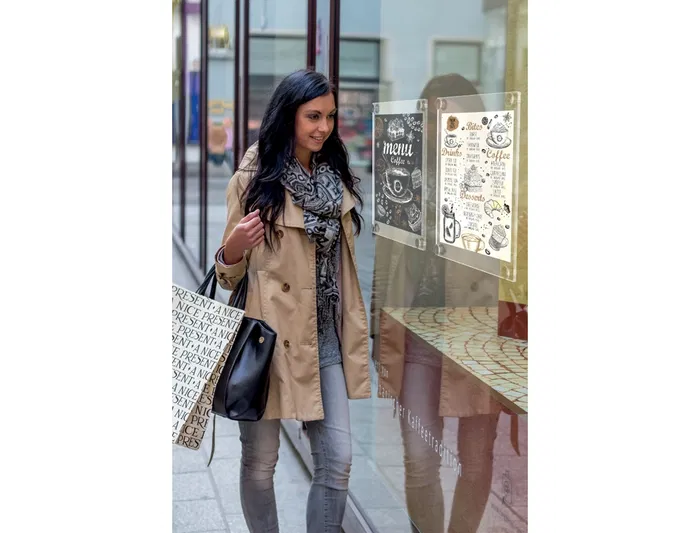 Nobo Marco Portanuncios Acrílico Transparente Mural Removible Din A4 Sin Marco 261x24x346 mm