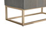 DKD Home Decor Armario Moderno Gris Oscuro Dorado Madera Jamun 70 x 140 x 38 cm