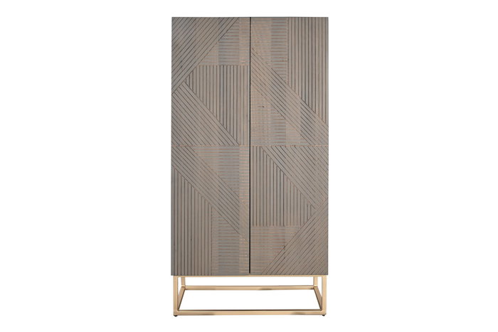 DKD Home Decor Armario Moderno Gris Oscuro Dorado Madera Jamun 70 x 140 x 38 cm DKD Home Decor Armario Moderno Gris Oscuro Dorado Madera Jamun 70 x 140 x 38 cm