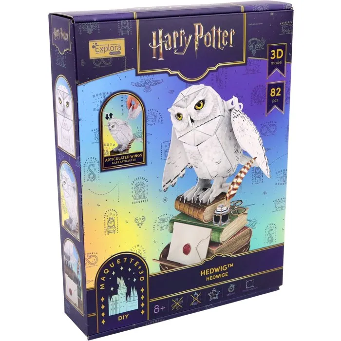 Explora EXP3301045403144 - Rompecabezas 3D Hedwig Licencia Harry Potter, 82 Piezas, para Edad 8+