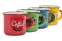 DKD Home Decor Mug Porcelana 7.5x5.7x5 cm (70ml) Retro Cafe (12 Unidades)