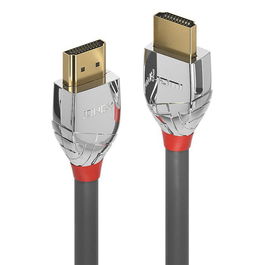 Lindy Cromo Line Cable HDMI High Speed 3m, Triple Blindaje, Chapado en Oro 24K, Soporte 4K@60Hz, 18Gbps