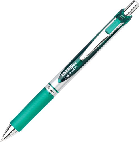 Pentel EnerGel BL77-DO Bolígrafo Retráctil Tinta de Gel Verde 0.7 mm