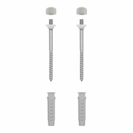 Roca Kit de fijación para tazas y bidés Victoria AV0007200R en color blanco, fijación vertical al suelo