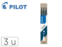 Pilot Recambio Bolígrafo Frixion 0.7 Negro Pack 3 Ud