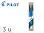 Pilot Recambio Bolígrafo Frixion 0.7 Negro Pack 3 Ud