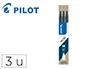 Pilot Recambio Bolígrafo Frixion 0.7 Negro Pack 3 Ud