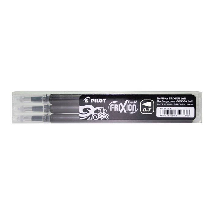 Pilot Pack de 3 recambios FriXion Ball negro punta 0,7 mm