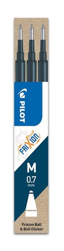 Pilot Pack de 3 recambios FriXion Ball negro punta 0,7 mm