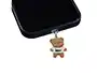 Wondee Charm Protector para Puertos USB-C/Lightning Funny Bear - Accesorio Decorativo y Protector de Polvo para Móvil 30x10x20 mm