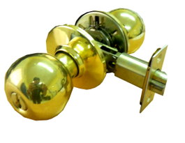 AZBE FINSTOCK POMOS 3201 Pomo de bola con llave en latón brillante