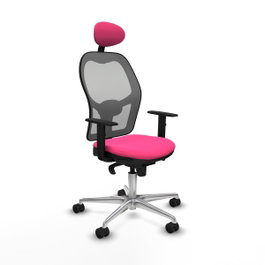 PIQUERAS Y CRESPO Silla de oficina Jorquera Rosa y Gris