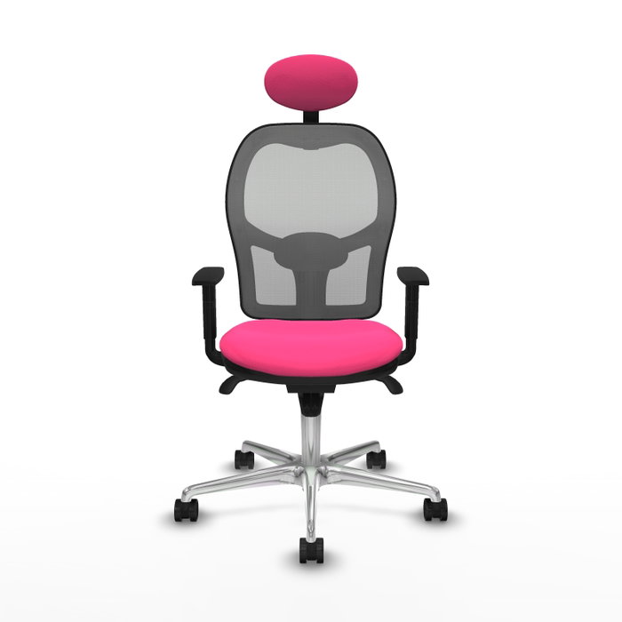 PIQUERAS Y CRESPO Silla de oficina Jorquera Rosa y Gris