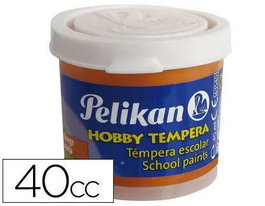 PELIKAN Pack de 6 botes de témpera escolar color naranja 40 ml