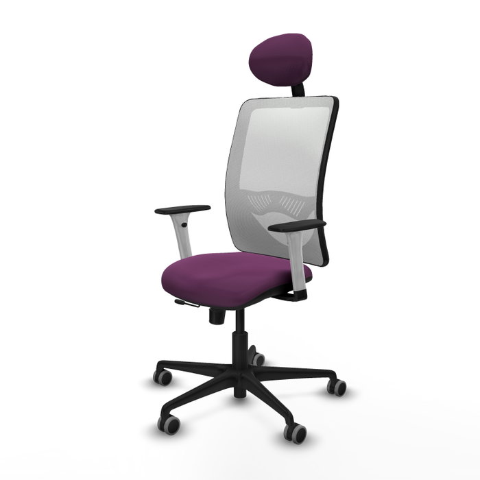PIQUERAS Y CRESPO Silla de oficina Zulema Morada con Malla Blanca PIQUERAS Y CRESPO Silla de oficina Zulema Morada con Malla Blanca