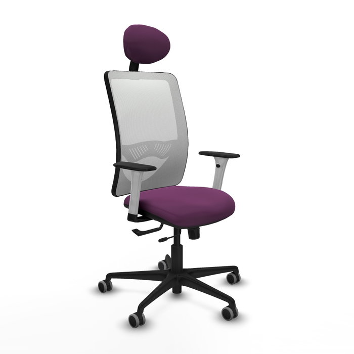 PIQUERAS Y CRESPO Silla de oficina Zulema Morada con Malla Blanca PIQUERAS Y CRESPO Silla de oficina Zulema Morada con Malla Blanca