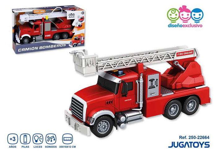 Camion bomberos con luces y sonidos 35x18x12 Camion bomberos con luces y sonidos 35x18x12