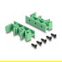 DeLOCK Conector D-Sub HD 44 Pines Macho a Bloque de Terminales para Carril DIN, 84 x 86 x 30 mm, Verde, -40 a 100°C, 24-12 AWG