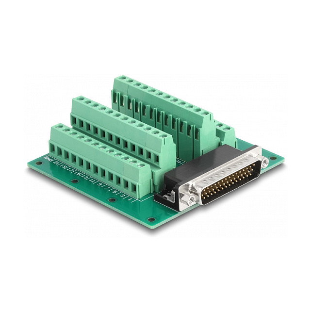 DeLOCK Adaptador D-Sub HD 44 pines macho a bloque de terminales para carril DIN DeLOCK Adaptador D-Sub HD 44 pines macho a bloque de terminales para carril DIN