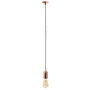 Home Deco Light Lámpara Colgante Aluminio Estilo Industrial Cobre Cable Negro E27 Máx.40W Con Enchufe 220-240V AC ~50 Hz d.5 cm; h.10 cm