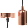 Home Deco Light Lámpara Colgante Aluminio Estilo Industrial Cobre Cable Negro E27 Máx.40W Con Enchufe 220-240V AC ~50 Hz d.5 cm; h.10 cm