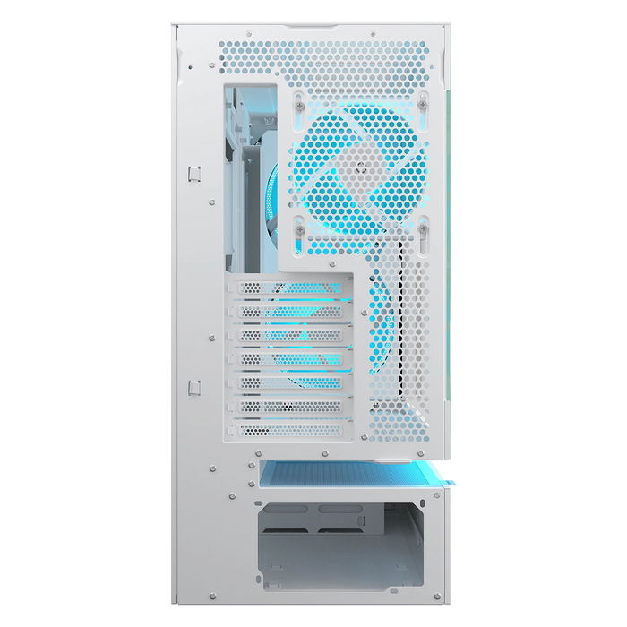 Cougar Midi CFV235, Torre de Ordenador ATX con Panel Frontal ARGB y Malla, Color Blanco