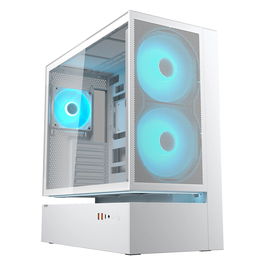 Cougar CGR-2DA4W-M Caja Midi Tower ARGB Mesh Negra con Ventana de Vidrio Blanco