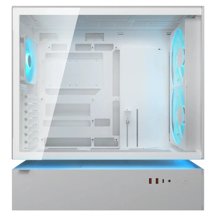 Cougar CGR-2DA4W-M Caja Gaming PC Midi Tower Blanco ATX/Micro-ATX/Mini-ITX Ventana Lateral de Vidrio 4 Ventiladores ARGB Mesh Anti-Polvo