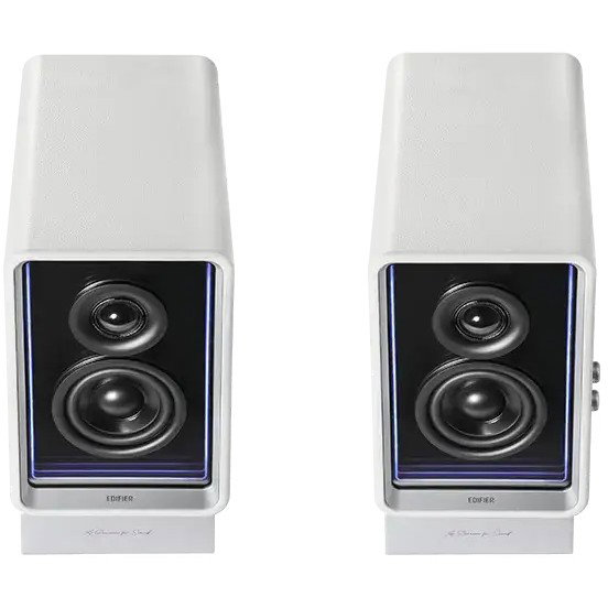 Edifier QR65 Altavoces Activos de Diseño RGB 70W Inalámbricos y Alámbricos Bluetooth USB-C Blanco para PC