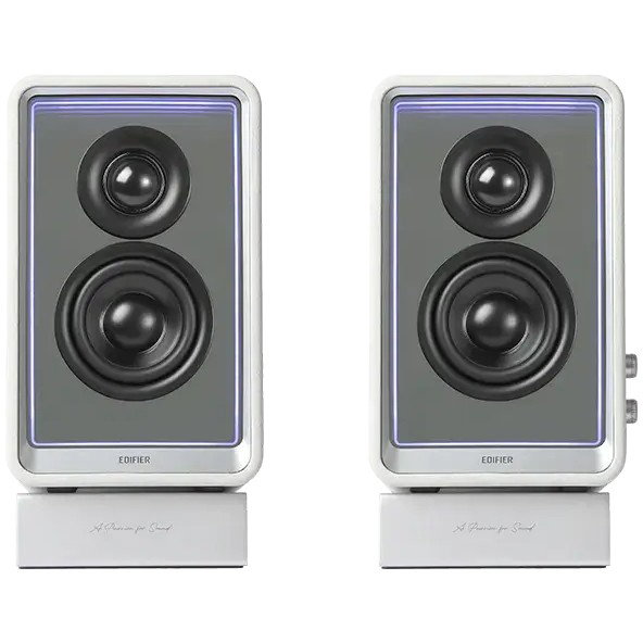 Edifier QR65 Altavoces Activos de Diseño RGB 70W Inalámbricos y Alámbricos Bluetooth USB-C Blanco para PC