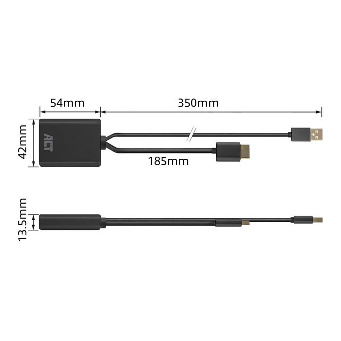 ACT AC7536 Adaptador de vídeo HDMI a DisplayPort 4K@60Hz ACT AC7536 Adaptador de vídeo HDMI a DisplayPort 4K@60Hz