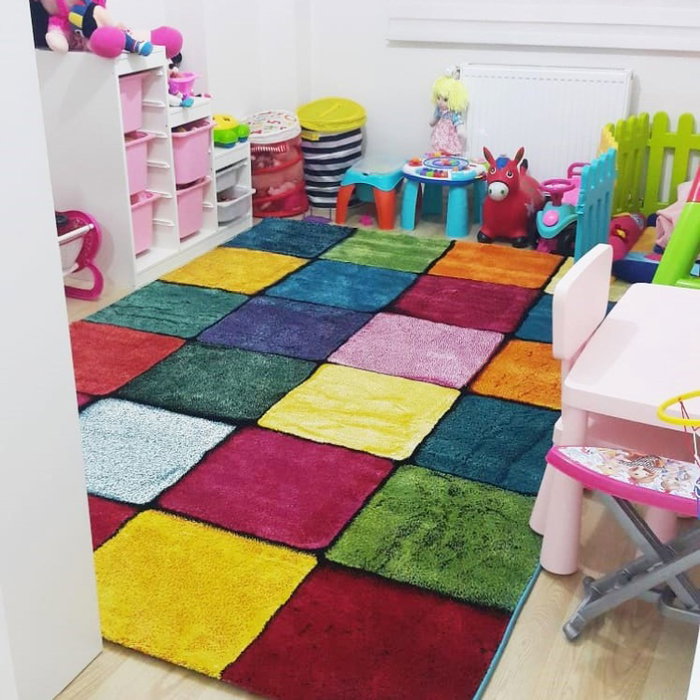 Conceptum Renkli Kare Alfombra de Pasillo 100x150 cm 100% Polipropileno Conceptum Renkli Kare Alfombra de Pasillo 100x150 cm 100% Polipropileno