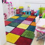 Conceptum Renkli Kare Alfombra de Pasillo 100x150 cm 100% Polipropileno