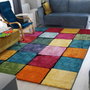 Conceptum Renkli Kare Alfombra de Pasillo 100x150 cm 100% Polipropileno